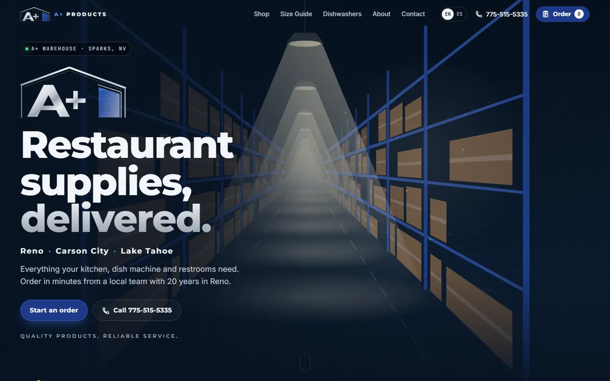 A+ Products website